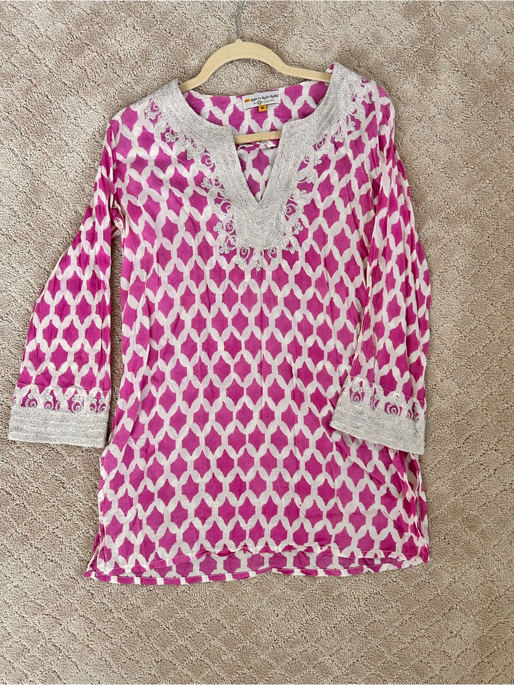Roberta Roller Rabbit Pink Patterned Tunic Top / cover up